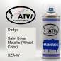 Preview: Dodge, Satin Silver Metallic (Wheel Color), XZA-W: 400ml Sprühdose, von ATW Autoteile West.